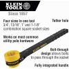 imageKlein Tools KT155HD HeavyDuty 6In1 Linemans Ratcheting Wrench with Bolt Through Design and Bright Yellow SocketSlim 3in1  Fine Gearing