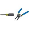 imageKlein Tools 32527 MultiBit Screwdriver  Nut Driver 11in1 with Phillips Slotted Square and Schrader Bits and Nut DriversKit  Stripper