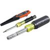 imageKlein Tools 32596 MultiBit Screwdriver Nut Driver Magnetic 8in1 HVAC Slide Drive Tool with Hex Phillips Schrader Bits Nut DriversKit