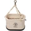 imageKlein Tools 5144 Canvas Bucket Aerial Oval Tool Bucket with Black Molded Polypropylene Bottom Includes Hooks 15 PocketsStandard