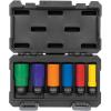 imageKlein Tools 66010 2in1 SAE Impact Socket Set 6Piece Tool Set with 12Point Deep Sockets with 12Inch Drive Includes Tool CaseColor Coded