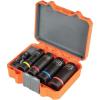 imageKlein Tools 66040 2in1 Impact Socket Set 5Piece Tool Set with 12Point Deep Sockets with 12Inch Drive Includes Tool Case5Piece