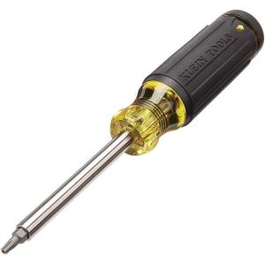 imageKlein Tools 32307 Multibit Tamperproof Screwdriver 27in1 Tool with Torx Hex Torq and Spanner Bits with 14Inch Nut DriverScrewdriver