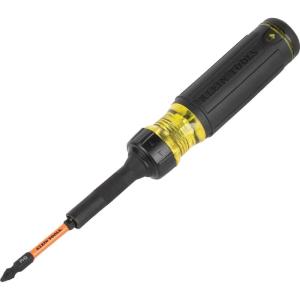 imageKlein Tools 32313HD 13in1 Multibit Ratcheting Screwdriver DoubleEnded Impact Bit Set 12 Impact Driver Bits and 14Inch Nut Driver