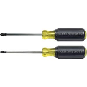 imageKlein Tools 32378 Combination Tip Screwdriver Set with 1 and 2 Combination Tips and CushionGrip Handles Made in USA 2PieceScrewdriver Set