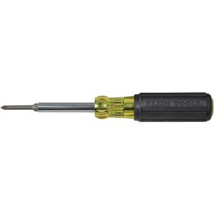 imageKlein Tools 32559 Multibit Screwdriver  Nut Driver Extended Reach 6in1 Tool with Nut Driver Phillips and Slotted BitsScrewdriver