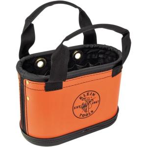 imageKlein Tools 5144HBS HardBody Bucket Oval Tool Bucket Organizer with Knife Sheath and 14 Other Pockets OrangeBlack