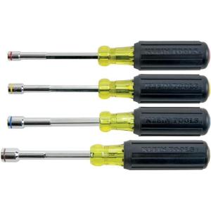 imageKlein Tools 6356 Tool Set Heavy Duty Magnetic Nut Drivers SAE Sizes 14 516 38 716 12 and 916Inch Hex 6Inch 6Piece4Piece