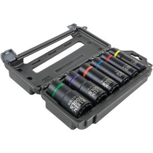 imageKlein Tools 66010 2in1 SAE Impact Socket Set 6Piece Tool Set with 12Point Deep Sockets with 12Inch Drive Includes Tool CaseStandard