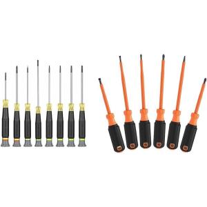 imageKlein Tools 85617 Mini Precision Screwdriver Set Slotted Phillips TORX CushionGrip Handles Ideal for Terminal Blocks ElectronicsScrewdriver Set  Screwdriver Set
