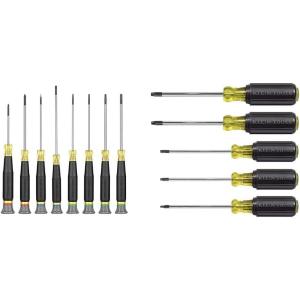 imageKlein Tools 85617 Mini Precision Screwdriver Set Slotted Phillips TORX CushionGrip Handles Ideal for Terminal Blocks ElectronicsScrewdriver Set  TORX Screwdriver Set