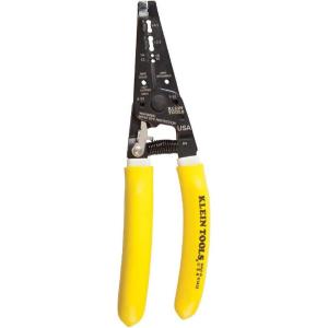 imageKlein Tools K1412 Wire Cutter  Stripper Made in USA Dual NM Cable Stripper and Cutter for Solid Copper Strips 12 and 14 AWGNMB Cable
