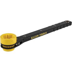 imageKlein Tools KT155HD HeavyDuty 6In1 Linemans Ratcheting Wrench with Bolt Through Design and Bright Yellow SocketSlim 3in1  Fine Gearing