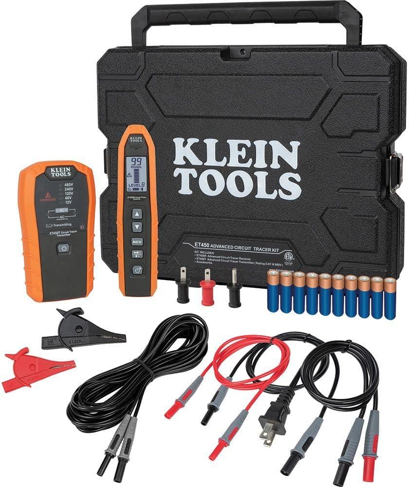 imageKlein Tools 69357 AC Outlet Plug to Banana Plug for use with Klein Tools Cat No ET450 or any Meter with BananaType Connectors