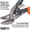 imageKlein Tools 2400L LeftCutting Offset Snips Aviation Tin Snips with Forged Blade for Precision Sheet Metal CuttingLeftCutting