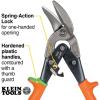 imageKlein Tools 2400L LeftCutting Offset Snips Aviation Tin Snips with Forged Blade for Precision Sheet Metal CuttingRightCutting