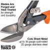 imageKlein Tools 2400L LeftCutting Offset Snips Aviation Tin Snips with Forged Blade for Precision Sheet Metal CuttingStraightCutting