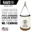 imageKlein Tools 5104CLR22 Heavy Duty Top Closing Bucket Made of No 1 Canvas Load Rated Up to 150Pounds With Zipper on top 22Inch