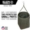 imageKlein Tools 5143 Canvas TaperedBottom Bag with Two Interior Pockets and a Snap Clip Made of No 10 Canvas