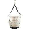 imageKlein Tools 5172PS HeavyDuty TaperedWall Bucket with 15 Inside Pockets No 4 Canvas4Pocket