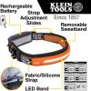 imageKlein Tools 56308 Rechargeable Headlamp with Strap 575 Lumens WideBeam LED AllOn or Direct Focus Modes for Work and OutdoorsHeadlamp with Strap