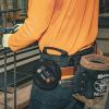imageKlein Tools 5816LFR Flame Resistant Bolt Bag for Tool Storage with Leather Reinforced Rim and Bottom and Separated Tunnel Loops ConnectionBolt Bag