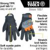 imageKlein Tools 60595 Work Gloves General Purpose Gloves Comfortable Suede Palm Touchscreen Capable Hook and Loop Closure MediumExtra Large
