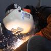 imageKlein Tools 60898 FlameResistant Welding Cap Cotton Protective Hat with Wide Neck Bill and SweatAbsorbing Padding