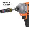 imageKlein Tools 653QS KNECT Quad Socket 12 Sizes in 3 Sockets 4in1 Color Coded SAE Impact Rated HeavyDuty 14 and 38Inch Drive 312 and 612Inch Shaft12 SAE Sizes