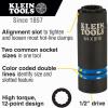 imageKlein Tools 66031 3in1 Slotted Impact Socket 12Point Deep Sockets Coaxial Spring Loaded 34 and 916Inch Hex Sizes 12Inch DriveSocket