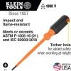 imageKlein Tools 6816INS Insulated Screwdriver Made in USA 1000V 316Inch Cabinet Tip Screwdriver with 6Inch Shank TipIdent CushionGrip Handle