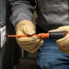 imageKlein Tools 6816INS Insulated Screwdriver Made in USA 1000V 316Inch Cabinet Tip Screwdriver with 6Inch Shank TipIdent CushionGrip Handle