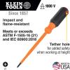 imageKlein Tools 6846INS Insulated Screwdriver Made in USA 1000V 2 Square Tip Screwdriver with 6Inch Shank TipIdent CushionGrip HandleOne Size