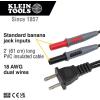 imageKlein Tools 69357 AC Outlet Plug to Banana Plug for use with Klein Tools Cat No ET450 or any Meter with BananaType Connectors