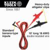 imageKlein Tools 69367 Alligator Clip Test Leads HeavyDuty Banana Plug Replacement Leads 10Foot