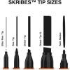 imageKlein Tools 80190 Skribes Fine Tip Permanent Markers ProfessionalGrade Ink MultiSurface Jobsite Marker for Wet Dry and Oily Surfaces Black 36Pack