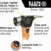 imageKlein Tools 83226 Linemans 26Ounce Claw Milled Hammer Fiberglass Handle Heavy Duty for Utility Poles Milled Face High Visibility Orange
