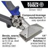 imageKlein Tools 86522 Hand Seamer Straight Metal Seamer has 3Inch Jaw for 22 Gauge Steel and 24 Gauge StainlessStraight Hand Seamer