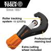 imageKlein Tools 88904 Professional Tube Cutter 4Roller Tracking System Accurate Cutting for HVAC Reaming Tool Includes Extra Cutting Wheel