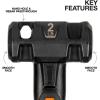 imageKlein Tools H80693 Sledgehammer 3Pound DualFaced Hammer with Fiberglass Handle ShockResistant Design for Striking and Demolition Includes Lanyard Hole2Pound