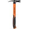imageKlein Tools H80918 Smooth Face Fiberglass Hammer with Straight Claw 18Ounce Forged Steel Magnetic Nail Starter and ExtraLarge Squared Strike FaceRound Face