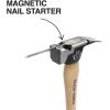 imageKlein Tools H80920H Milled Face Framing Hammer with Straight Claw 20Ounce Forged Steel Hickory Handle California Framing Style Magnetic Nail Starter and ExtraLarge Squared Strike FaceMilled Face