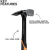 imageKlein Tools H80922S Smooth Face Framing Hammer with Straight Claw 22Ounce Forged Steel Magnetic Nail Starter and ExtraLarge Squared Strike FaceModern