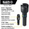 imageKlein Tools NRHD4 Impact Socket Set 4in1 SAE Socket Wrench 4 Point Sockets 34 1316 1 118Inch Sockets and 716Inch Hex Adapter