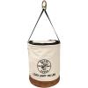 imageKlein Tools 5104CLR22 Heavy Duty Top Closing Bucket Made of No 1 Canvas Load Rated Up to 150Pounds With Zipper on top 22Inch