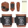 imageKlein Tools 5816LFR Flame Resistant Bolt Bag for Tool Storage with Leather Reinforced Rim and Bottom and Separated Tunnel Loops ConnectionTool Bag Set