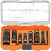 imageKlein Tools 653QS KNECT Quad Socket 12 Sizes in 3 Sockets 4in1 Color Coded SAE Impact Rated HeavyDuty 14 and 38Inch Drive 312 and 612Inch Shaft12 SAE  12 Metric Sizes