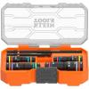 imageKlein Tools 653QS KNECT Quad Socket 12 Sizes in 3 Sockets 4in1 Color Coded SAE Impact Rated HeavyDuty 14 and 38Inch Drive 312 and 612Inch Shaft8 SAE  8 Metric Sizes