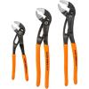 imageKlein Tools D5053BKIT 3Piece QuickAdjust Klaw Pump Pliers Set 7Inch 10Inch and 12Inch Compact Design with VJaw and Hardened Teeth for Maximum Torque