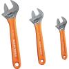 imageKlein Tools D5074 Adjustable Wrench Set Extra Capacity 6Inch 8Inch 10Inch 12Inch Forged Alloy Steel Metric and SAE 4Piece3Piece Kit